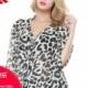 Must-have Oversized Vogue Sexy Seen Through Printed High Low Leopard Fall Chiffon Top Top - Bonny YZOZO Boutique Store