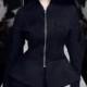 Vogue Slimming Black It Girl Outfit Coat Skinny Jean - Bonny YZOZO Boutique Store