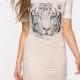 New 2017 Summer Street character Tiger printed skinny long woman t shirt - Bonny YZOZO Boutique Store