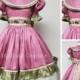 AvaMarie Princess Flower Girl Dress Ruffles, Collar, Puff Sleeves, Girls Victorian Dress. Weddings, Birthday. Party. Ballet.