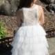 Lace Flower Girl Dress, White Flower Girl Dress, Tulle Flower Girl Dress, Boho Flower Girl Dress, Junior Bridesmaid, Rustic wedding, Beach