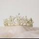 Wedding Tiara, Princess Diadem, Wedding Crown, Bridal Hair Accessory, Crystal Bridal Tiara, Pearl Tiara, Swarovski Crystal Tiara- OLENA