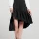 Vogue Simple Asymmetrical Horizontal Stripped Fall Frilled Skirt - Bonny YZOZO Boutique Store