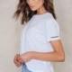 Oversized Vogue Simple Printed Scoop Neck Alphabet White Summer Casual Short Sleeves T-shirt - Bonny YZOZO Boutique Store