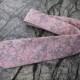 Pink & Gray Floral Skinny Tie 