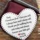 WEDDING TIE PATCH - Father of the Bride, Father of the Groom, Groom Tie Patch, Sew or Iron On, 2.25" Wide Heart Shaped Patch, Dot Border