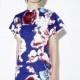 Oversized Vintage Printed Drop Shoulder Floral Summer Pencil Skirt Dress - Bonny YZOZO Boutique Store