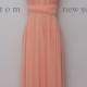 Peach LONG Floor Length Gown Maxi Infinity Dress Convertible Formal Multiway Wrap Bridesmaid Dress Evening Wedding Prom Party Transform