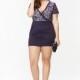 Sexy Slimming Plus Size V-neck Short Sleeves Lace Summer Dress - Bonny YZOZO Boutique Store