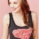 Vogue Printed Heart-shape Alphabet Summer Sleeveless Top Strappy Top - Bonny YZOZO Boutique Store