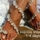 Wedding shoes/ Luxurious sandals/ Bridal sandals/ Wedding sandal/ Handmade to order leather sandals/ Pearl sandals/ Embellished shoes JACKIE