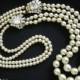 Pearl And Rhinestone Backdrop Necklace