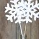 Frozen Snowflake Pie Topper, cake topper or wand