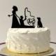 Personalized Fishing Wedding Cake Topper with Dog, Fishing Themed Wedding Cake Topper, Fishing Topper, Bride Dragging Groom, MADE In USA