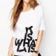 Must-have Street Style Oversized Simple Printed Solid Color Alphabet Summer T-shirt - Bonny YZOZO Boutique Store