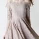 Vogue Hollow Out Bateau Off-the-Shoulder Lace Formal Wear Dress Skirt - Bonny YZOZO Boutique Store