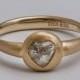 Raw Diamond Ring, 18K Gold and  Rough Diamond engagement ring, Unique Engagement ring, rough diamond ring, raw diamond engagement ring