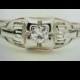 Vintage 18K White Gold Diamond Ring with European Cut Diamond!