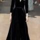 Elegant Slimming Square Trail Dress High Waisted Velvet Formal Wear Dress - Bonny YZOZO Boutique Store