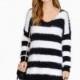 Vogue Solid Color V-neck Fall Comfortable Casual 9/10 Sleeves Stripped Sweater - Bonny YZOZO Boutique Store