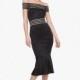 Slimming Sheath Bateau Frilled Midi Dress Dress - Bonny YZOZO Boutique Store
