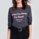 Must-have Oversized Vogue Printed Solid Color Scoop Neck Alphabet Fall Casual 9/10 Sleeves Hoodie - Bonny YZOZO Boutique Store
