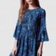 Oversized Vogue Printed Flare Sleeves Floral Fall Dress - Bonny YZOZO Boutique Store