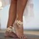 Blush  Fairy crystal beach wedding barefoot sandals, bangle,cuff, wedding anklet,barefoot sandal,ankle cuff,boho sandal