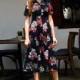 Breathable Printed Curvy Trail Dress Cotton Floral Art Blouse Dress - Bonny YZOZO Boutique Store