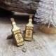 Whiskey Bottle Wooden Cufflinks hard liquor Dad Grooms Best man Groomsman Rustic Wedding Birthday Gift Cuff links