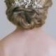 Bridal hair pin, Leaf hair pin, Gold hair pin, Gold or Silver hair vine, Gold bridal headpiece, Bridesmaid hair pins