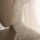 Mantilla Lace Wedding Veil, Crochet Rose Lace Veil, Venice Lace Veil, Mantilla Wedding Veil in Hip Length, Custom Veil from MI BRIDAL VEIL
