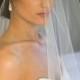 SEPARATE ADD-ON Detachable Blusher Veil, Single-tier Fingertip Wedding Veil, waltz or chapel length veil - Lily
