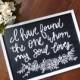 Song of Solomon The One Chalkboard Floral Hand Lettered Wedding Decor Bridal Shower Gift