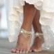 Boho beach wedding barefoot sandals, bangle,cuff, wedding anklet,barefoot sandal,ankle cuff,boho sandal