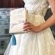 Wedding party gift, Bride clutch , Custom bride clutch, Yes i do , Bride purse - 21 x 13 cm