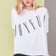 Oversized Vogue Simple Printed Alphabet One Color Summer Short Sleeves T-shirt - Bonny YZOZO Boutique Store