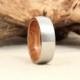 Cobalt Wooden Ring Lined with Bourbon Barrel White Oak Wood Ring
