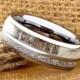 Tungsten Ring Tungsten Wedding Ring Meteorite Deer Antler Ring Men Women 8mm Custom Made Handmade Personalized Promise Ring Anniversary Ring