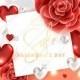 Valentines Day Sale Banner Rose Hearts Wedding Invitation Background