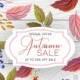 Autumn Sale flyer template lettering Bright fall leaves privet berry briar berry poster, card, label, banner design floral pattern