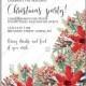 Poinsettia vector background Christmas Party invitation winter flower fir branch summer