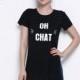 New 2017 summer fun Oh Chat alphabet print side slit skirt woman t shirt - Bonny YZOZO Boutique Store