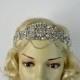 Glamour Rhinestone flapper Gatsby Headband, Chain 1920s Wedding Crystal Headband Headpiece, Bridal Headpiece, 1920s Flapper headband
