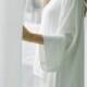 Elegant Silk Floss White Stripped Outfit Three Piece Suit Night Gown Pajama - Bonny YZOZO Boutique Store