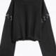 Oversized Vogue Hollow Out Scoop Neck Accessories One Color Fall 9/10 Sleeves Hoodie - Bonny YZOZO Boutique Store
