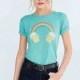 Summer 2017 new stylish sweet dreams Rainbow print slim short sleeve t-shirt woman - Bonny YZOZO Boutique Store