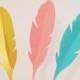 Feather Cupcake Toppers - Wild One Birthday - Tribal Toppers - Boho Party Decor - Wild and Three - Tribal Theme - Bohemian