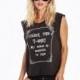 Street Style Oversized Vogue Printed Sleeveless Alphabet Summer Lace T-shirt - Bonny YZOZO Boutique Store