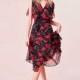 Sweet Printed Slimming V-neck Chiffon Floral Summer Dress - Bonny YZOZO Boutique Store